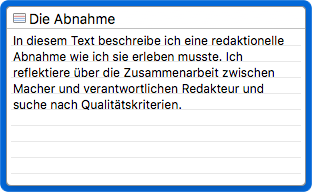 Die Abnahme