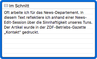 News Schnitt